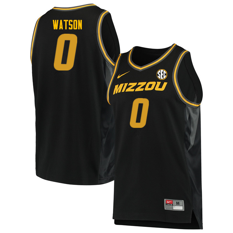 Men #0 Torrence Watson Missouri Tigers College Basketball Jerseys Sale-Black